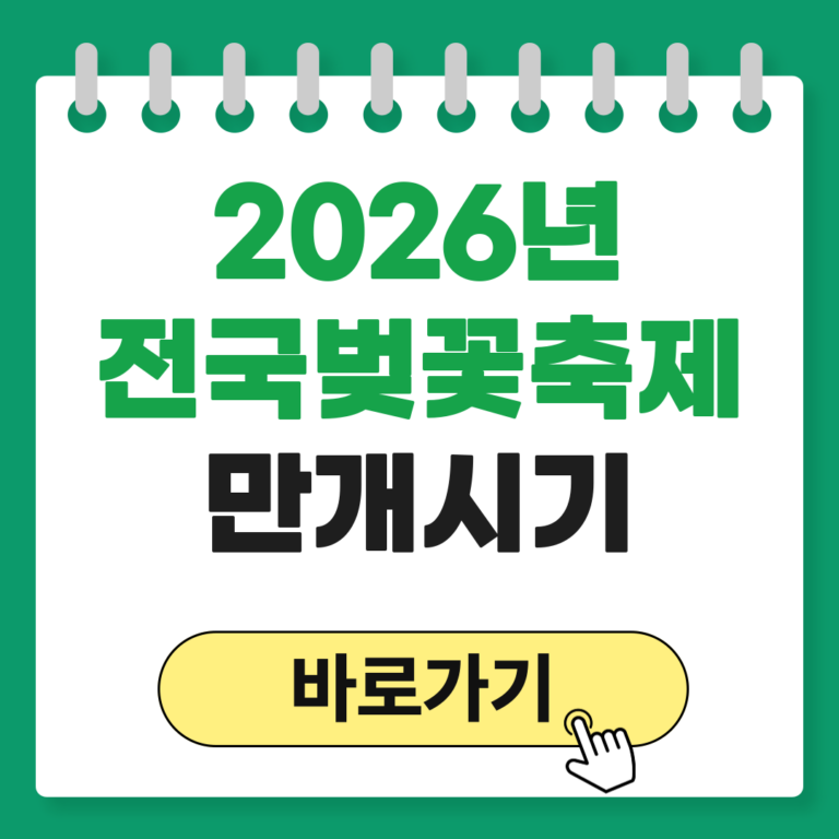 2026년 전국벚꽃축제
