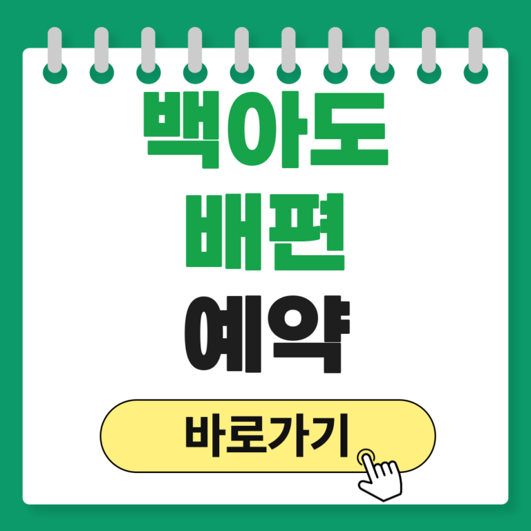 백아도 배편