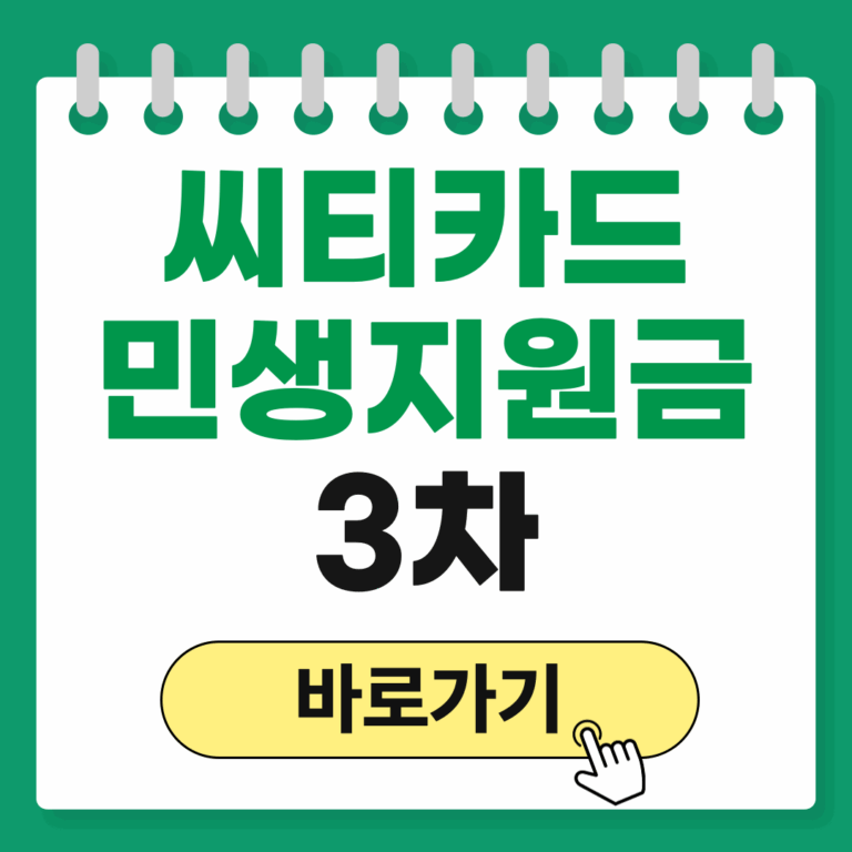 씨티카드 민생지원금 3차